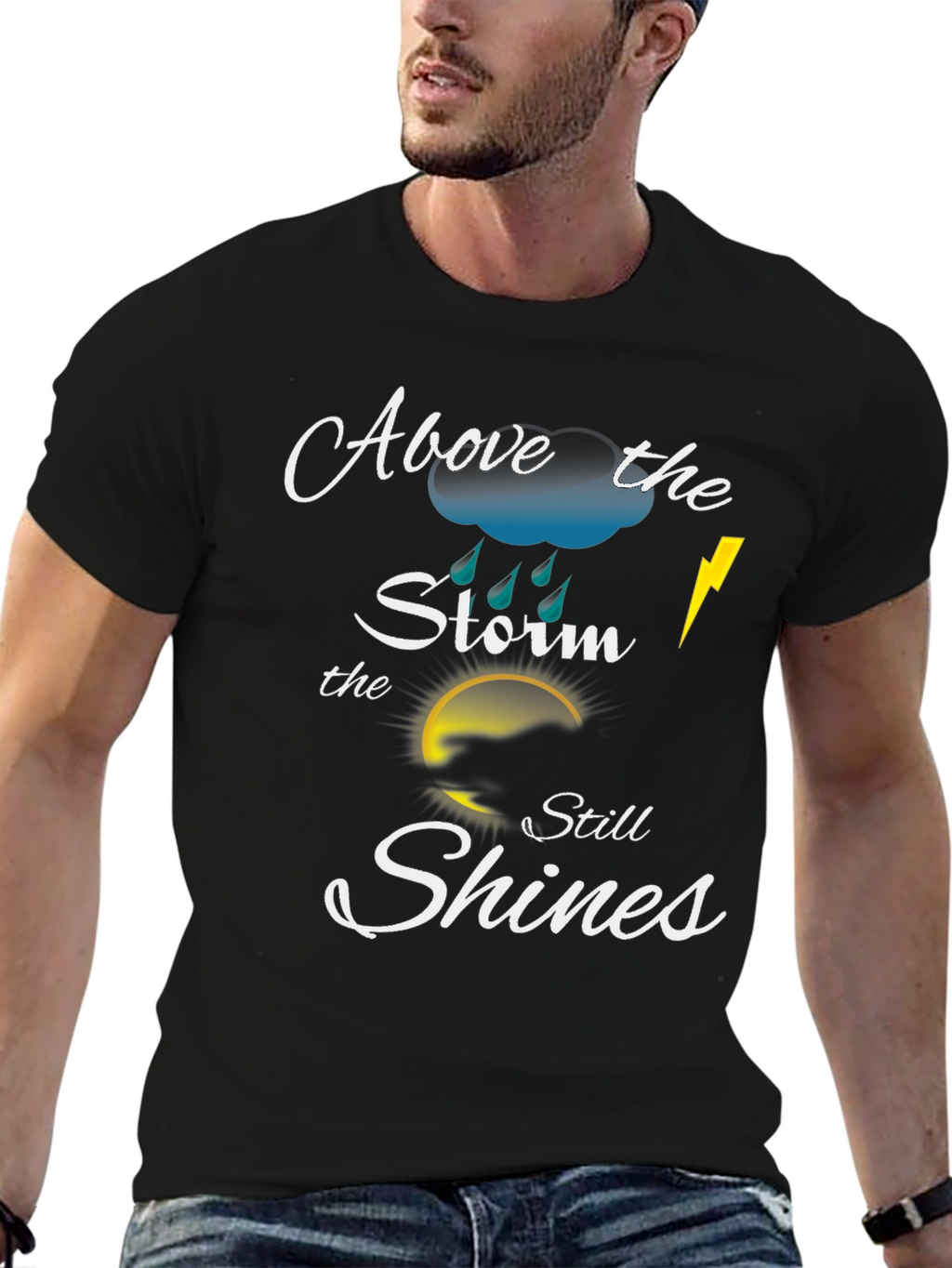Above the Storm Motivational T-Shirt