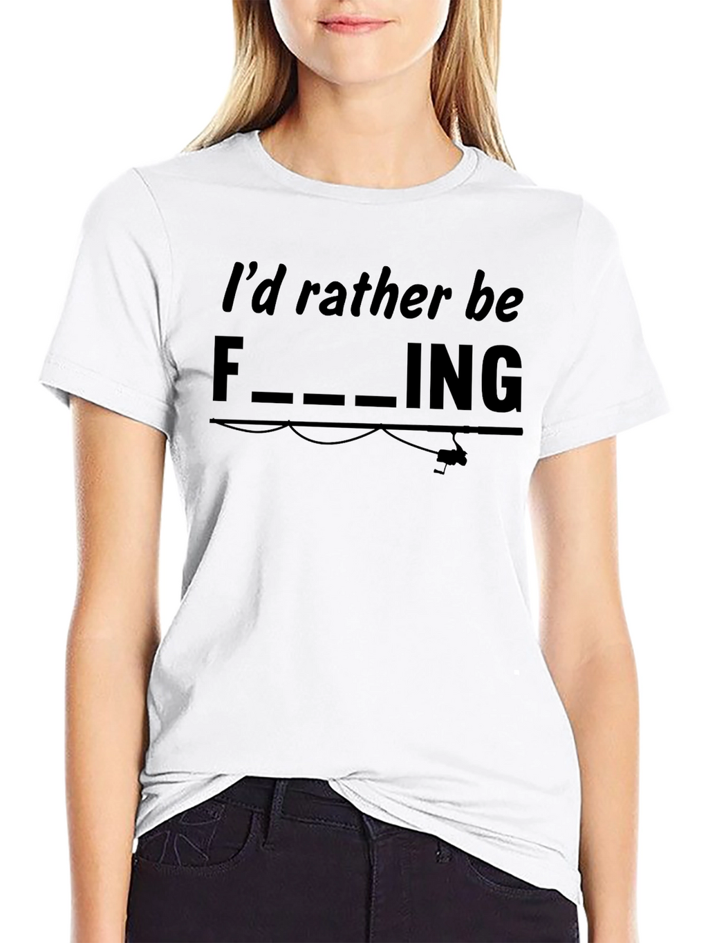 Funny Fishing Graphic Tee - Id Rather Be Fishing