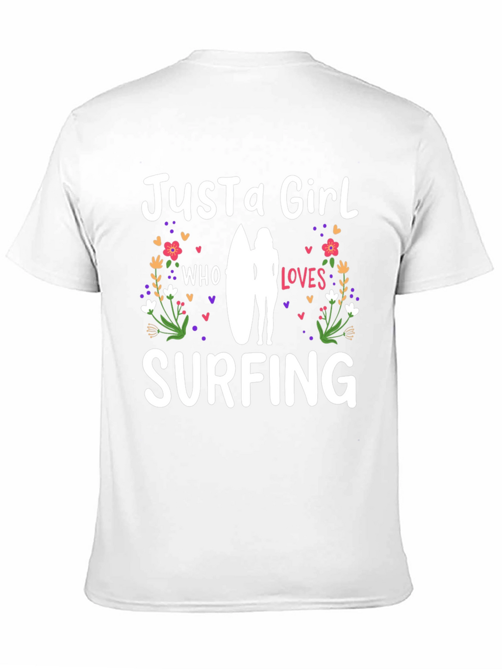 Just a Girl Who Loves Surfing Black T-Shirt