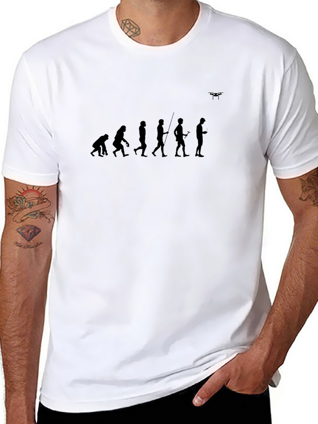 Evolution of Man T-Shirt - Drone Pilot Funny Tee