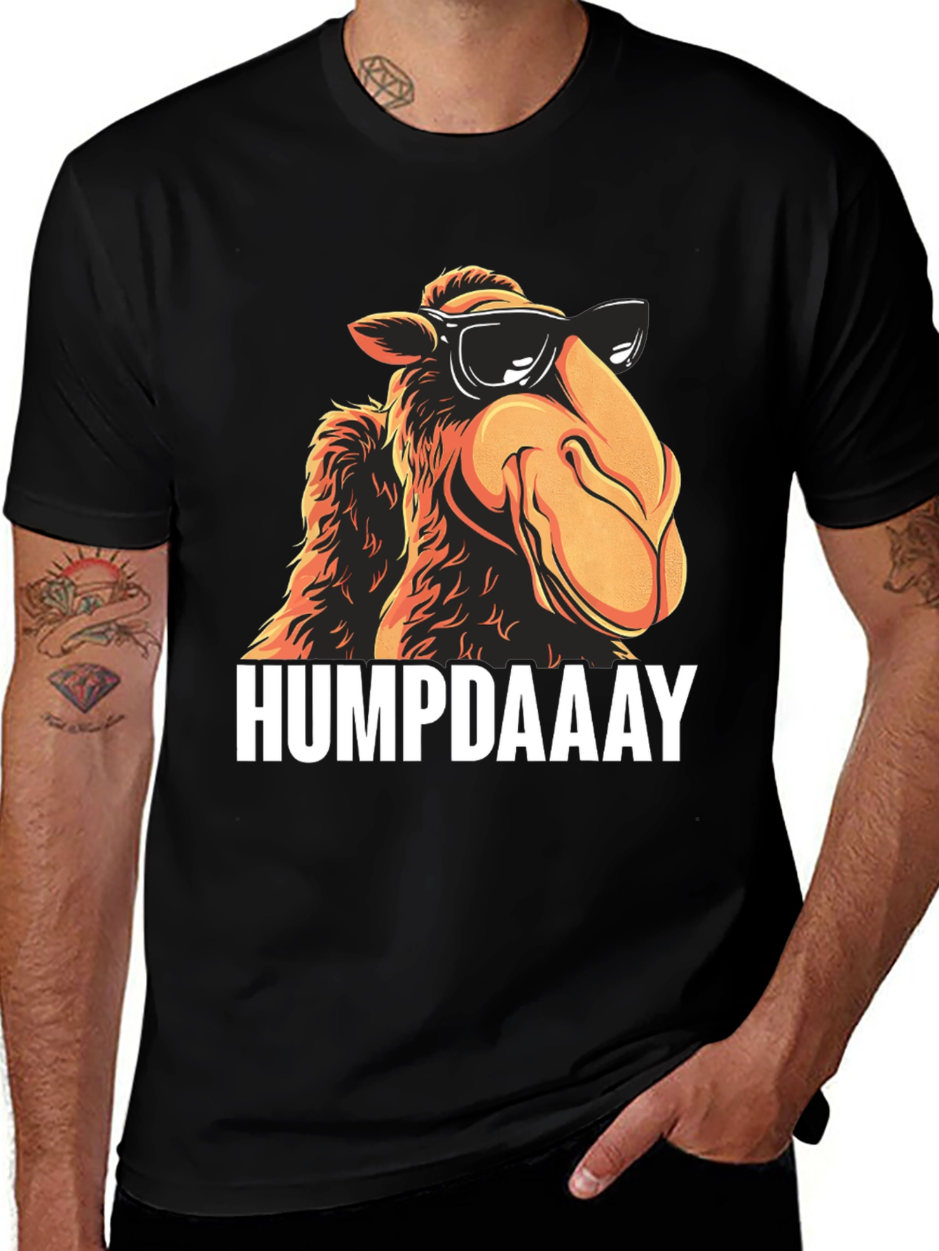 HUMPDAAAY Camel Graphic T-Shirt - Cool Black Tee