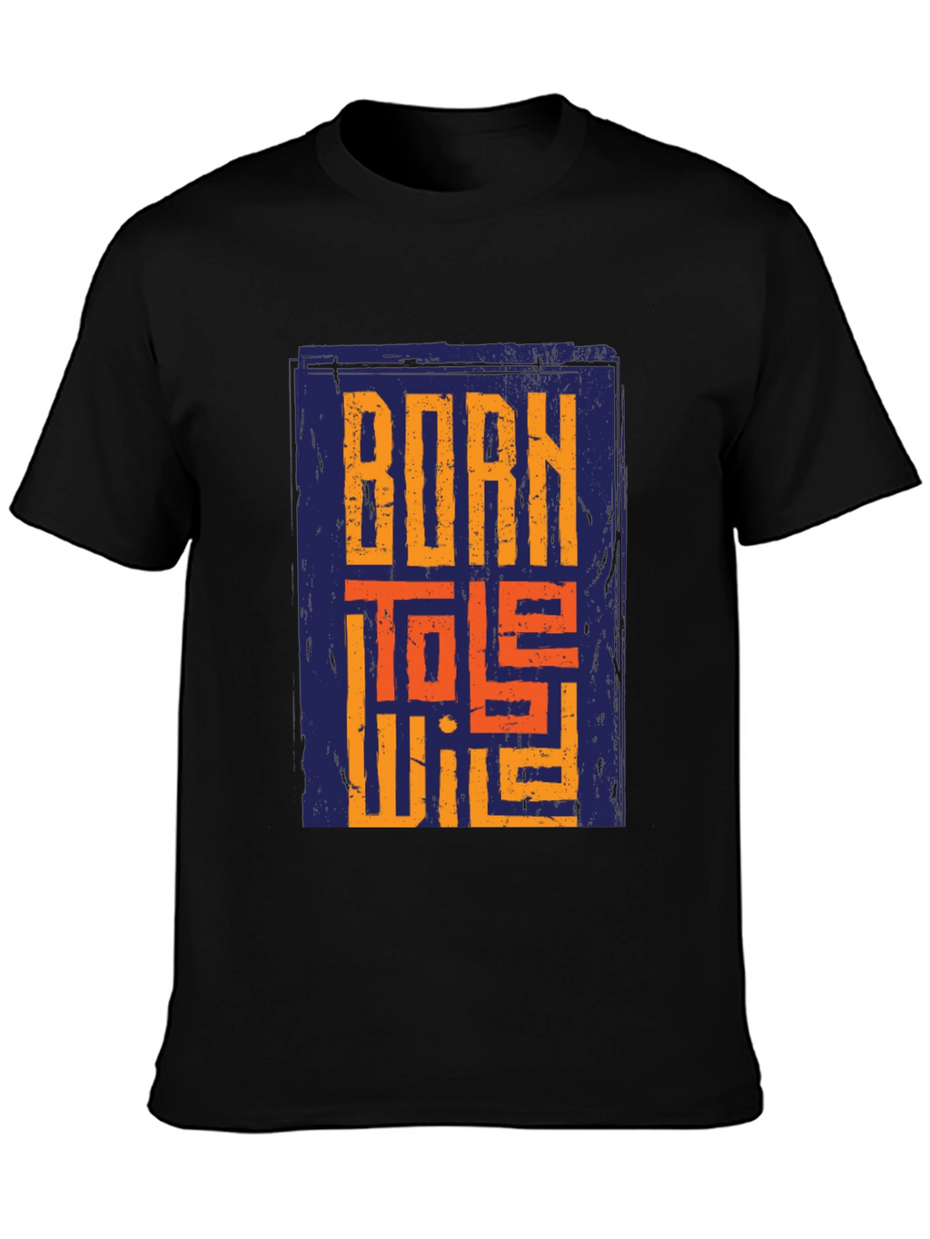 Born To Be Wild Graphic Print Black T-Shirt