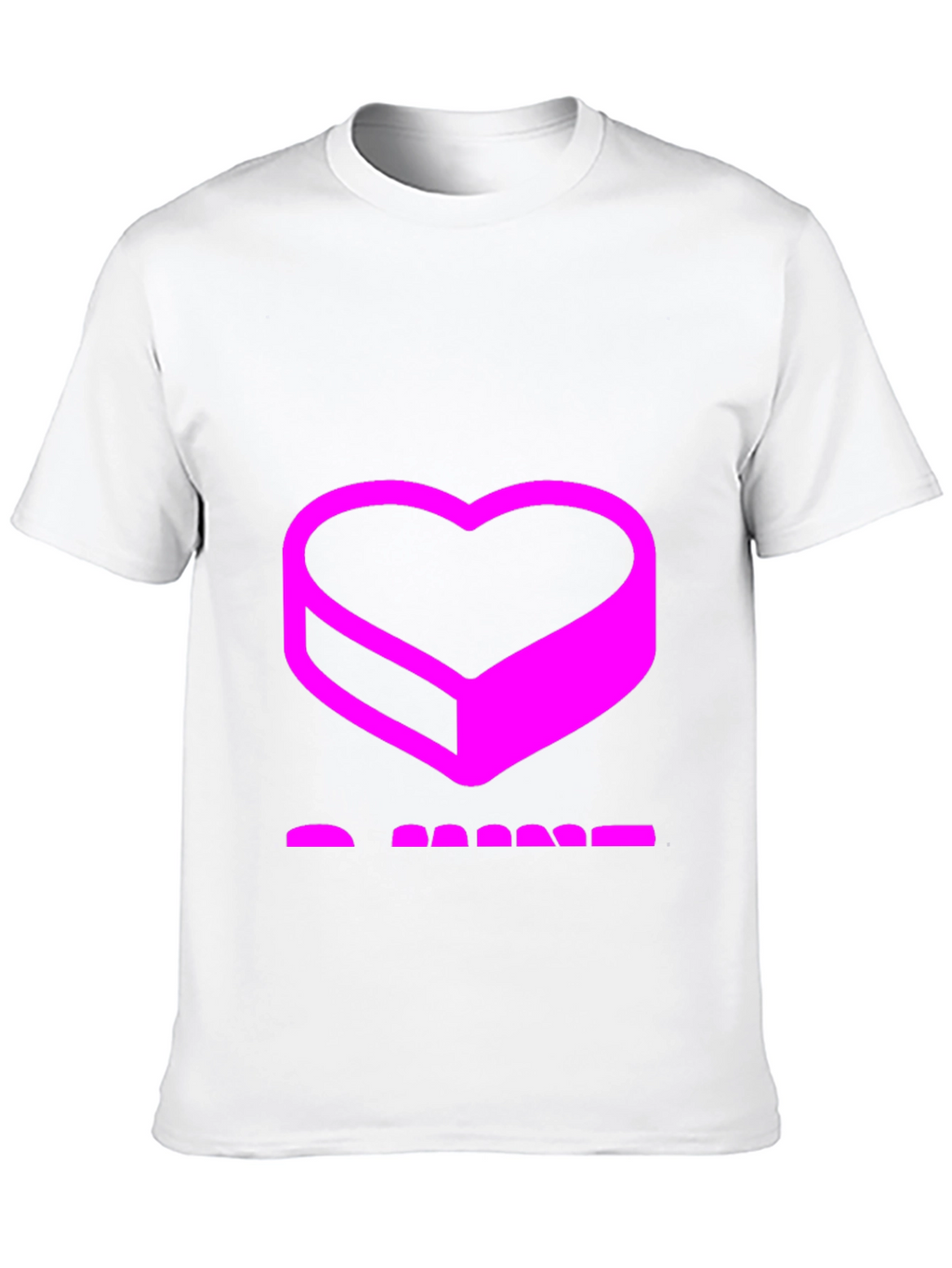 Abstract Heart Graphic Black T-Shirt