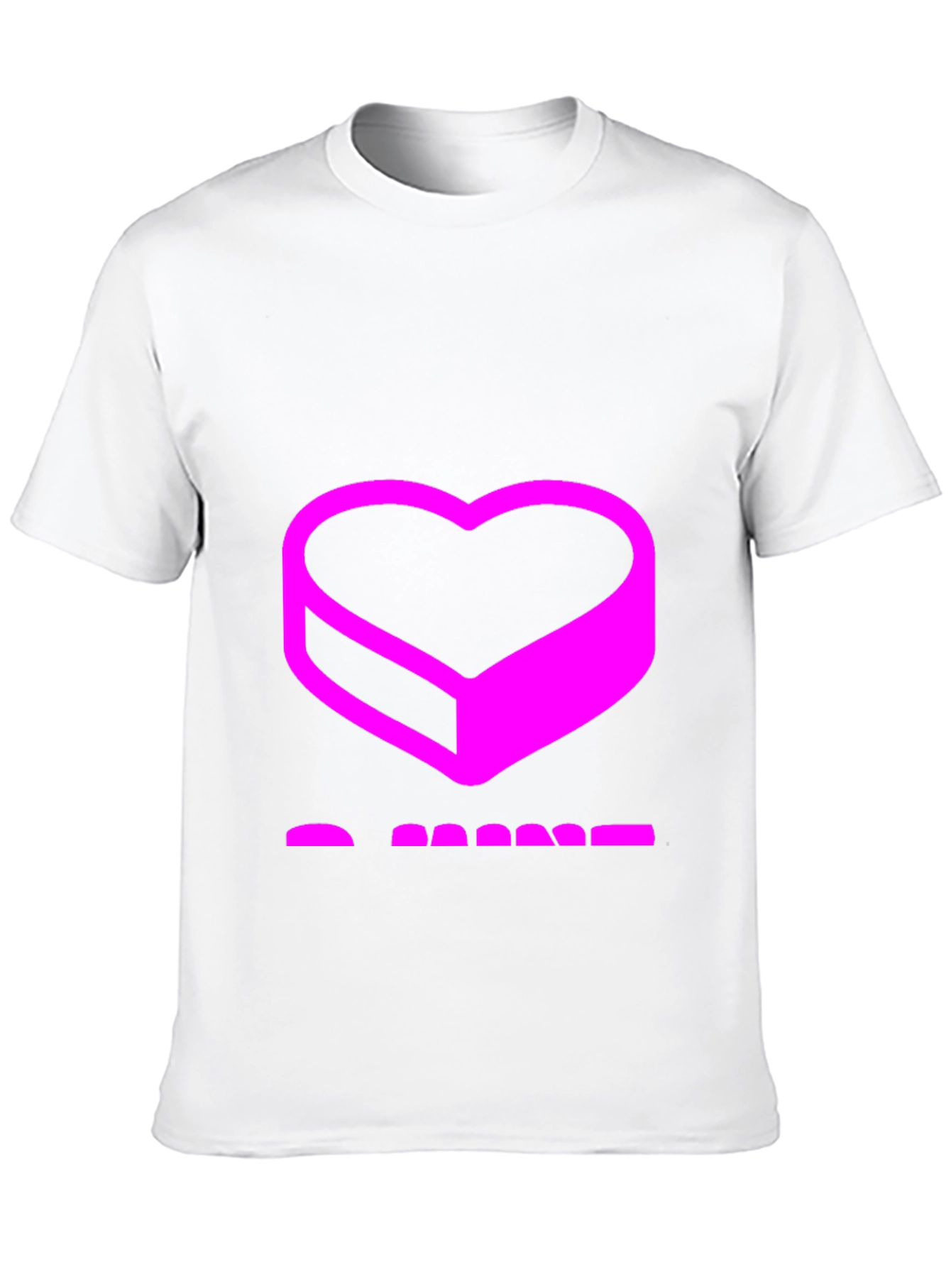 Abstract Heart Graphic Black T-Shirt