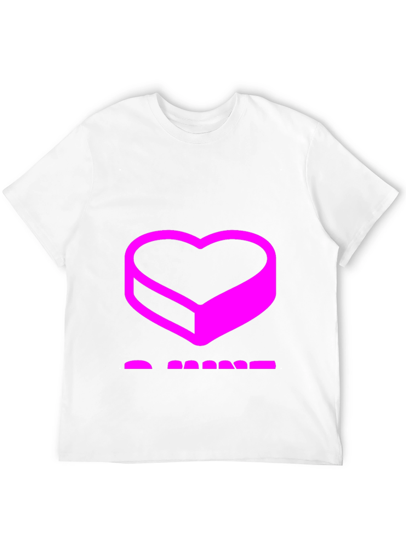Abstract Heart Graphic Black T-Shirt