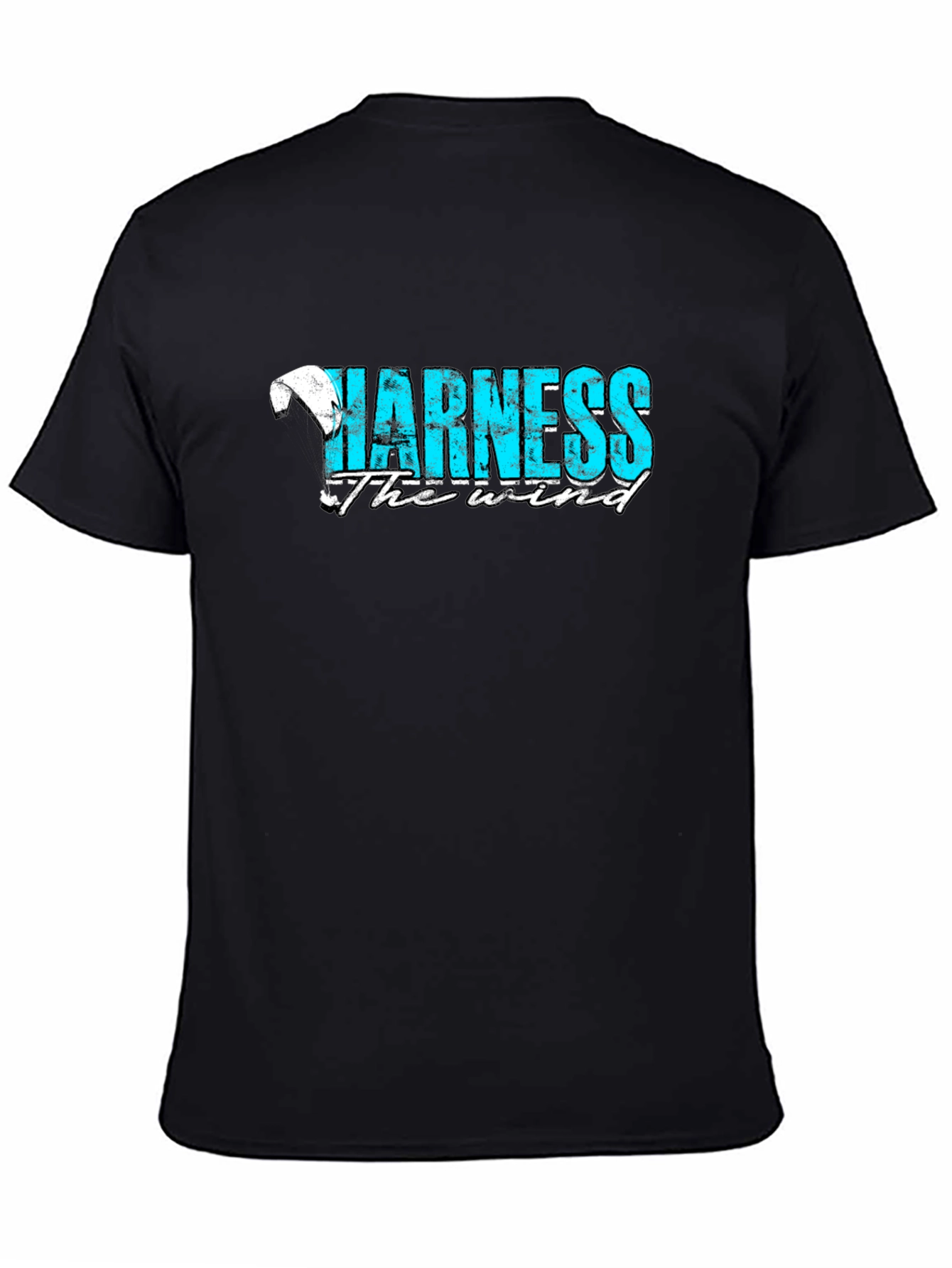 Harness the Wind Graphic Tee - Black Cotton T-Shirt