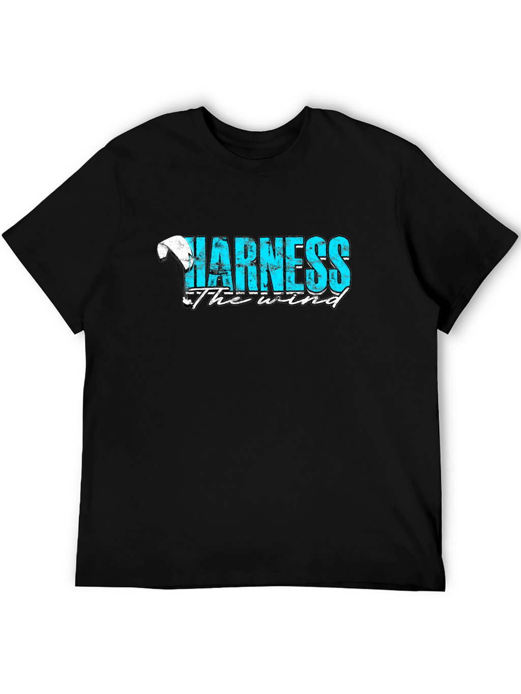 Harness the Wind Graphic Tee - Black Cotton T-Shirt