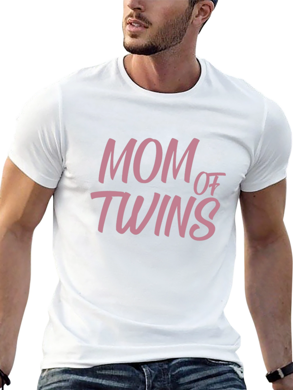 Mom of Twins Graphic T-Shirt - Black Casual Tee