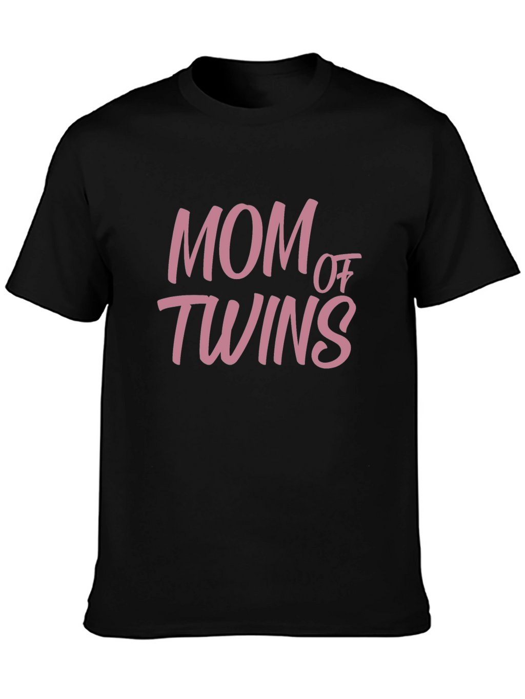 Mom of Twins Graphic T-Shirt - Black Casual Tee