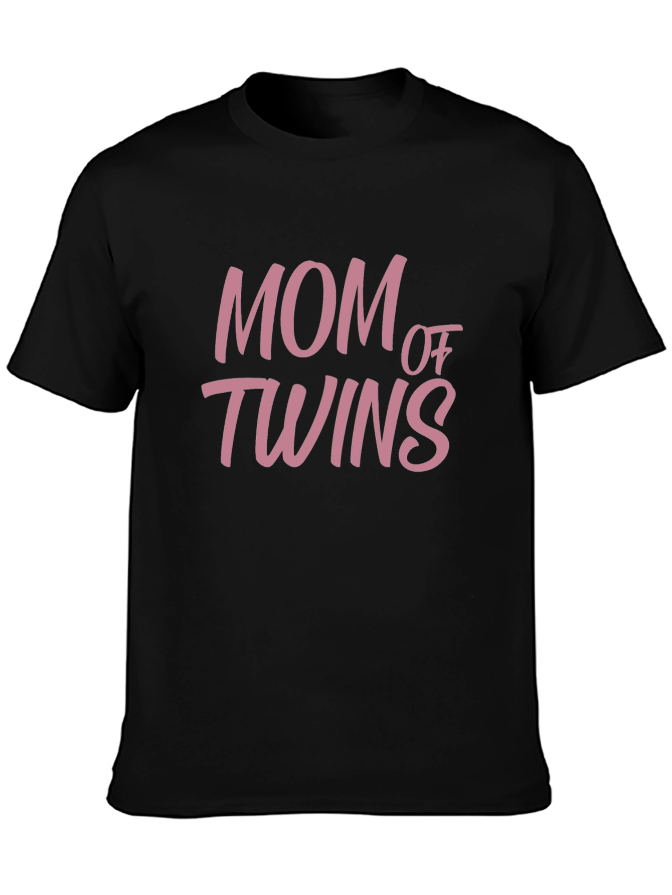 Mom of Twins Graphic T-Shirt - Black Casual Tee
