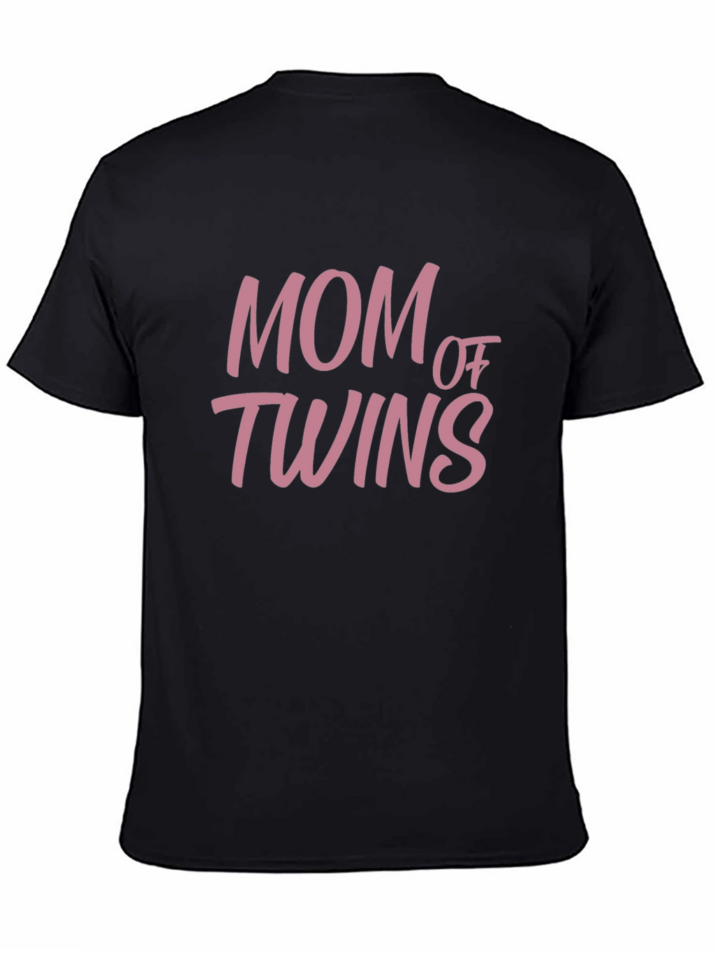 Mom of Twins Graphic T-Shirt - Black Casual Tee