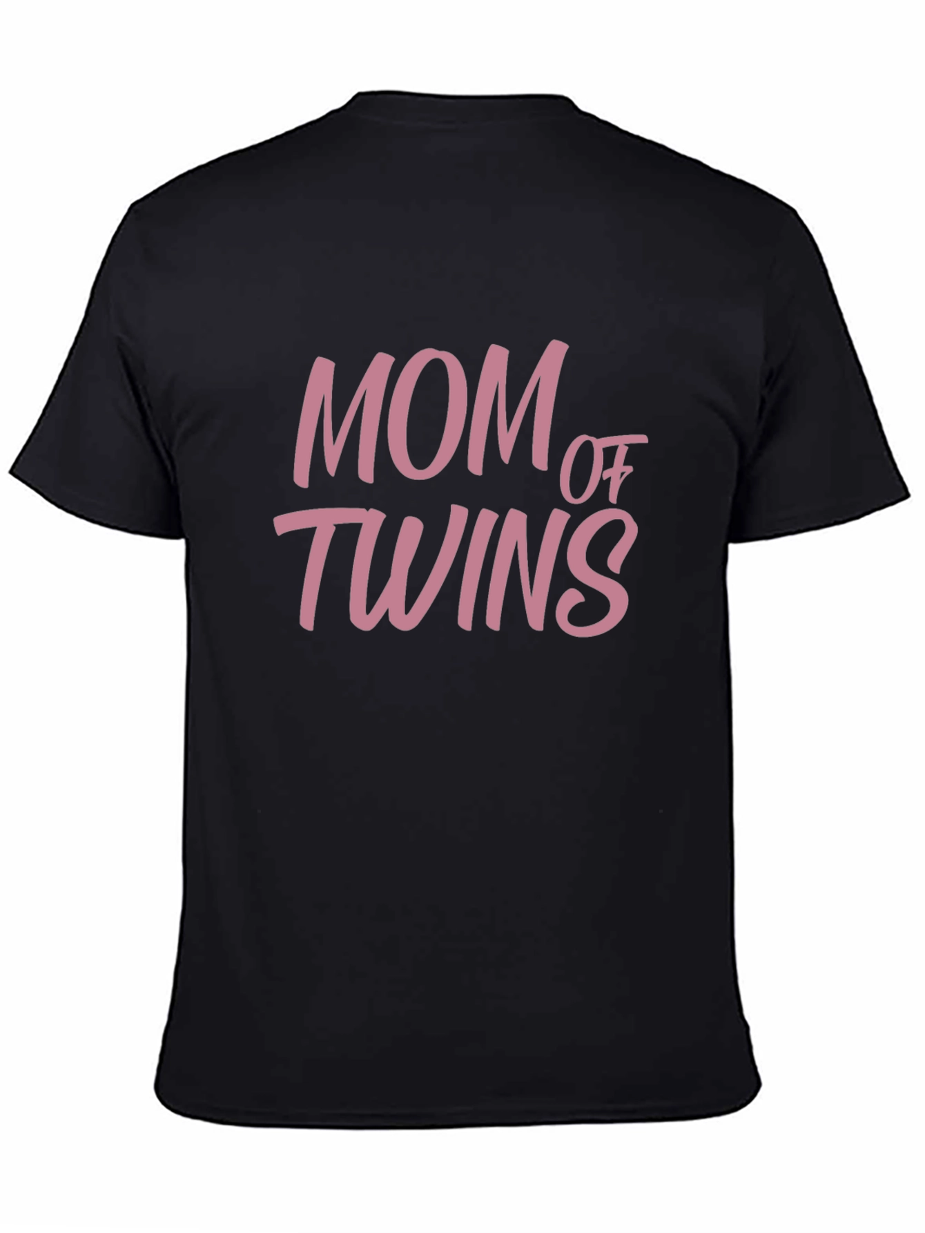 Mom of Twins Graphic T-Shirt - Black Casual Tee