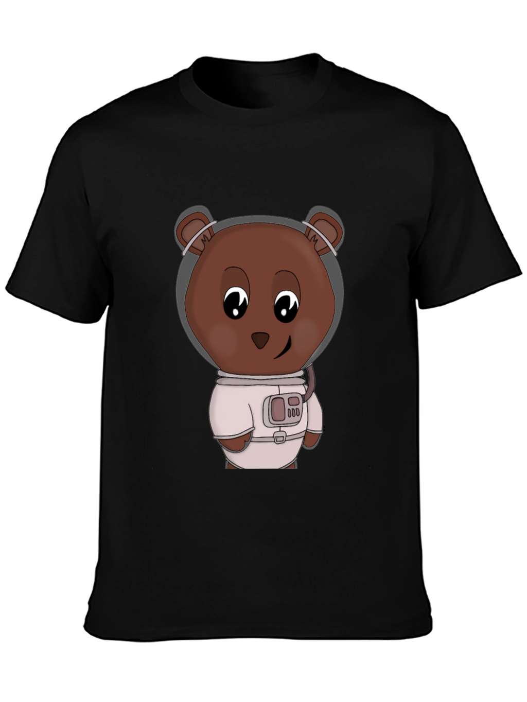 Astronaut Bear Graphic T-Shirt - Black