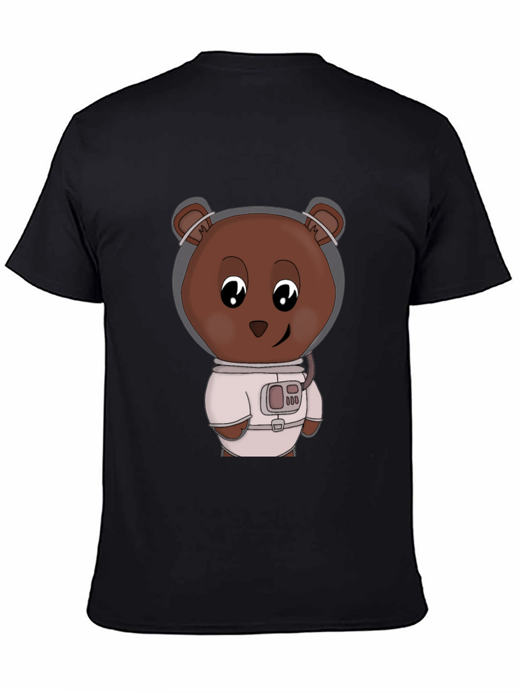 Astronaut Bear Graphic T-Shirt - Black