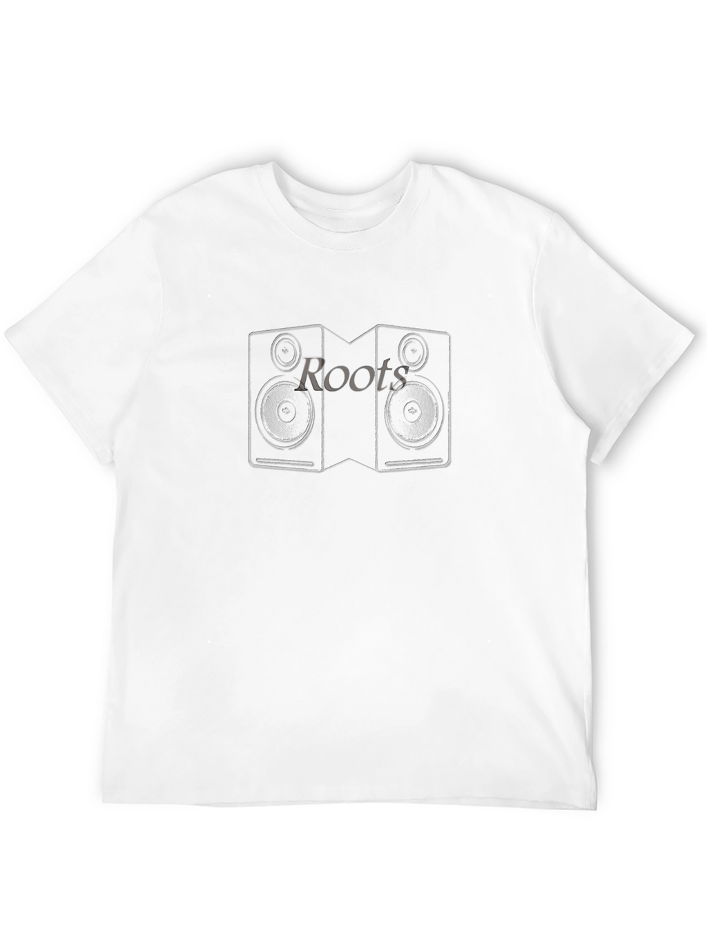 Roots Music T-Shirt - Black Speaker Design