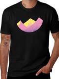 Abstract Mountain Design Black T-Shirt