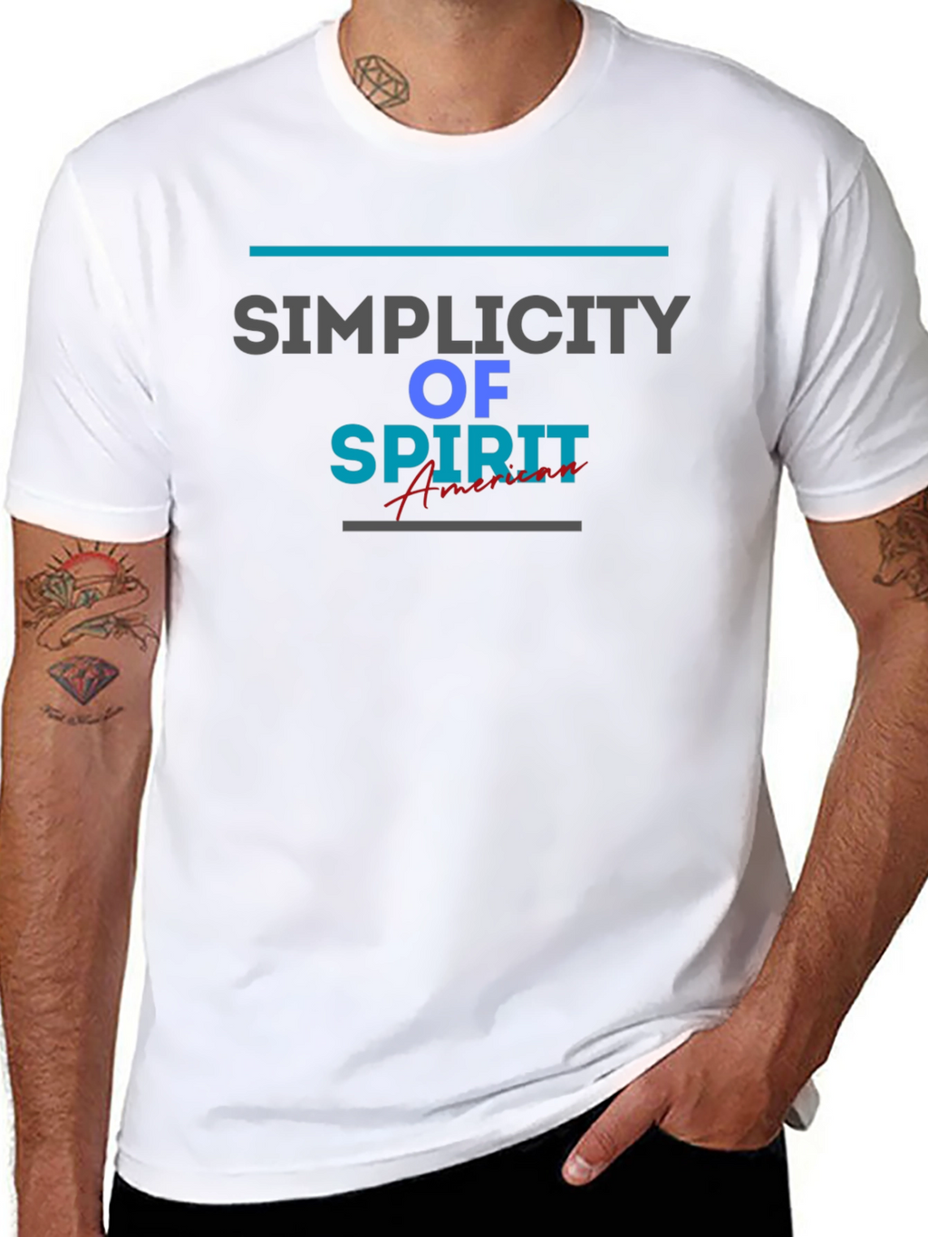 Simplicity of Spirit Graphic Tee - Stylish Mens T-Shirt