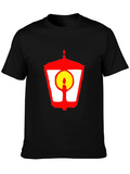 Lantern Graphic T-Shirt - Unique Red and Yellow Design
