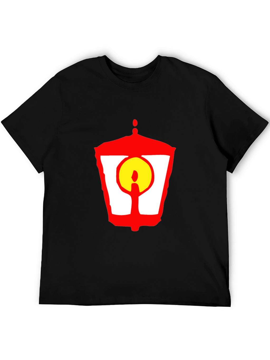 Lantern Graphic T-Shirt - Unique Red and Yellow Design