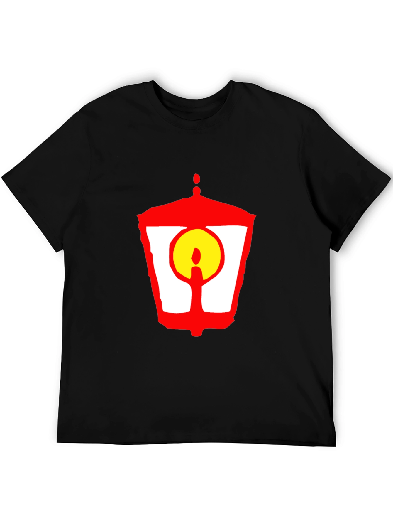 Lantern Graphic T-Shirt - Unique Red and Yellow Design