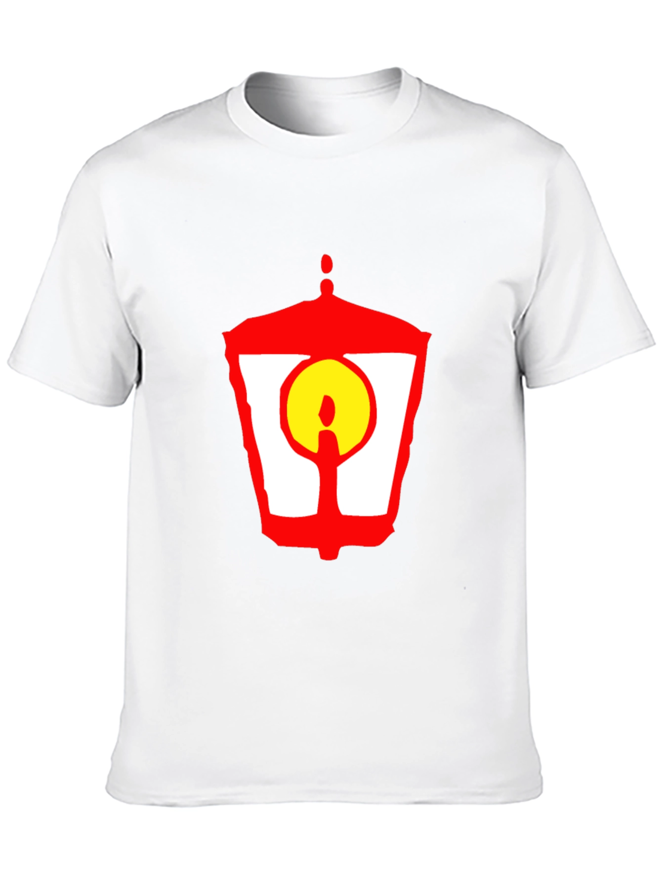 Lantern Graphic T-Shirt - Unique Red and Yellow Design