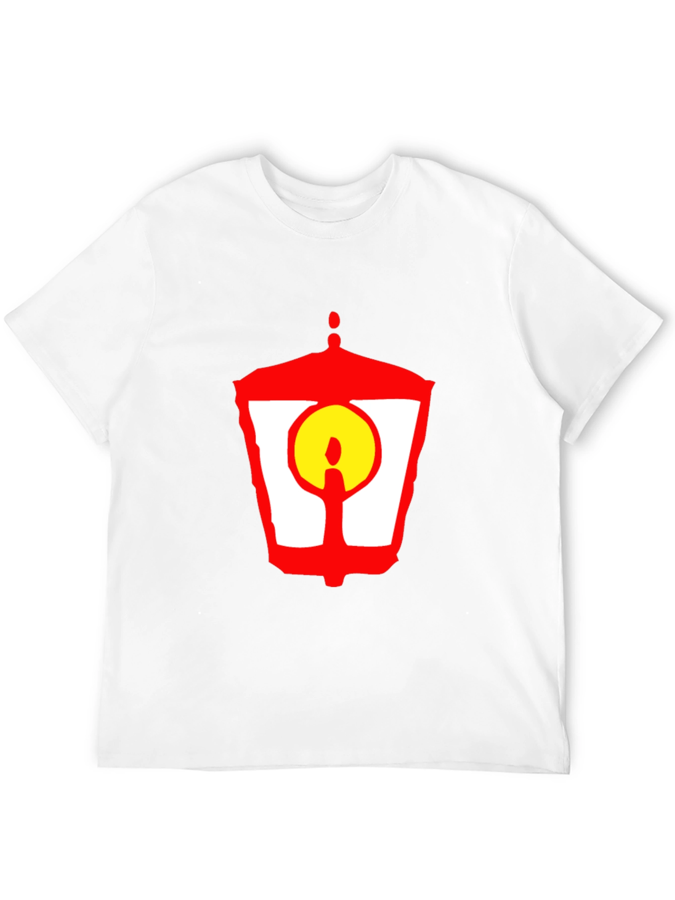 Lantern Graphic T-Shirt - Unique Red and Yellow Design