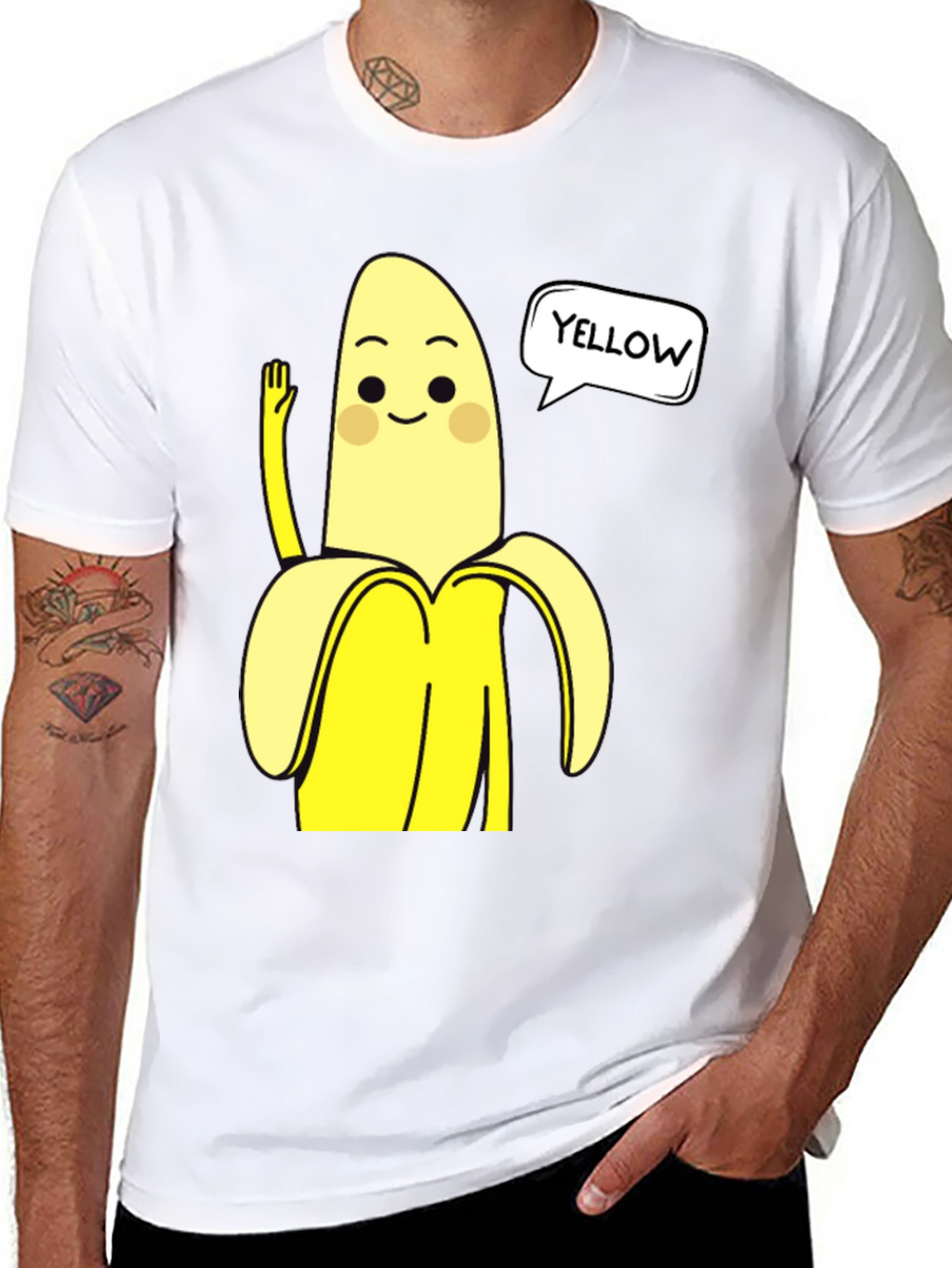 Funny Banana Graphic Tee - Yellow Humor T-Shirt