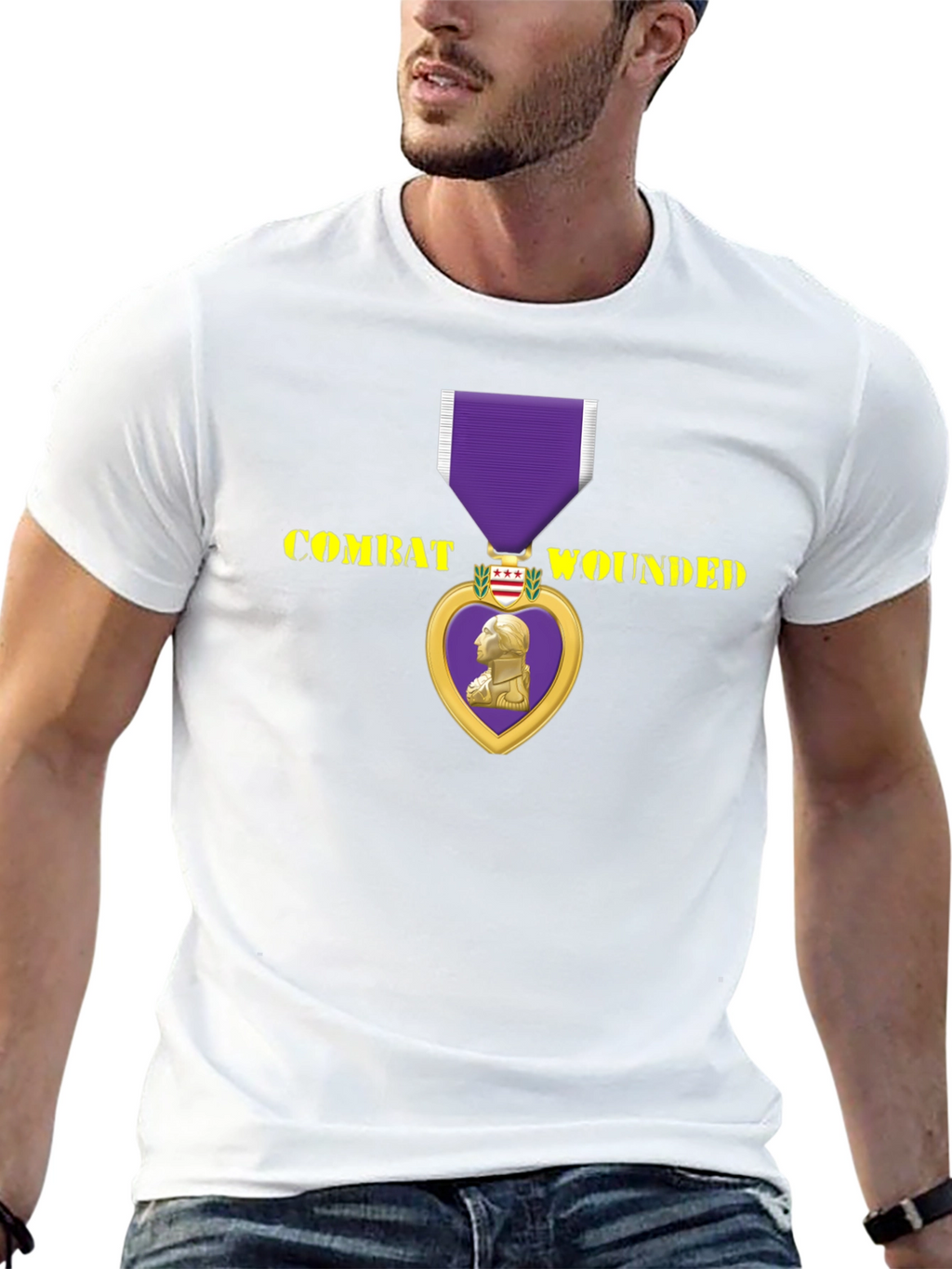 Combat Wounded Purple Heart T-Shirt