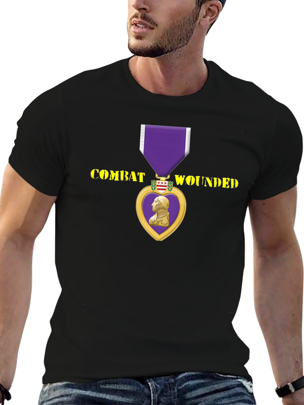 Combat Wounded Purple Heart T-Shirt