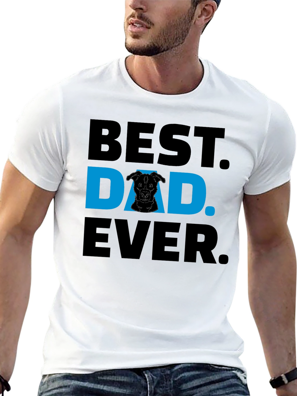 Best Dog Dad Ever T-Shirt - Black