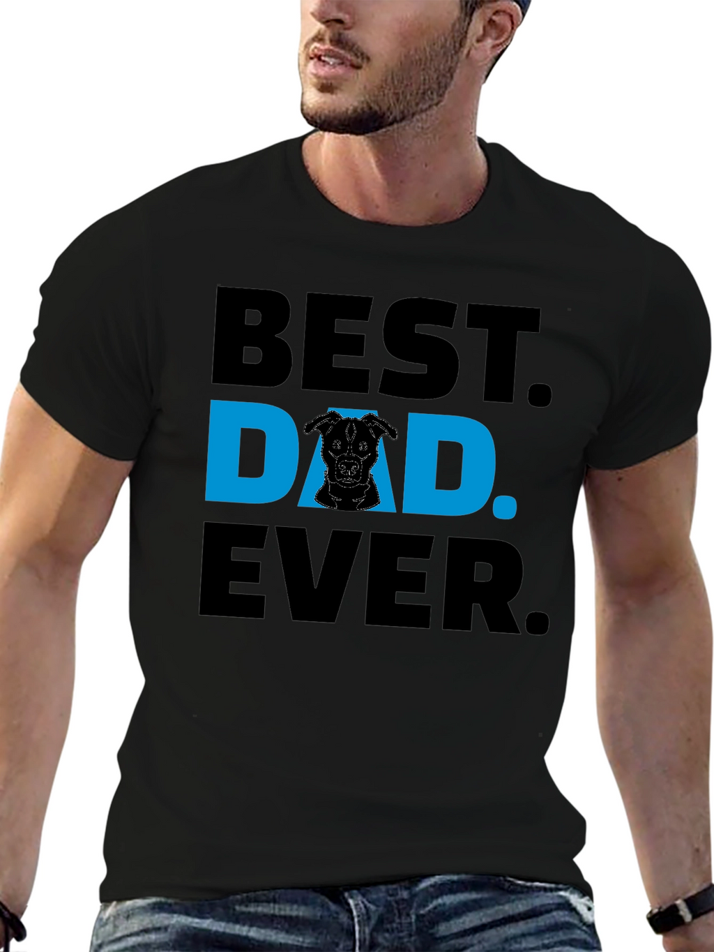Best Dog Dad Ever T-Shirt - Black