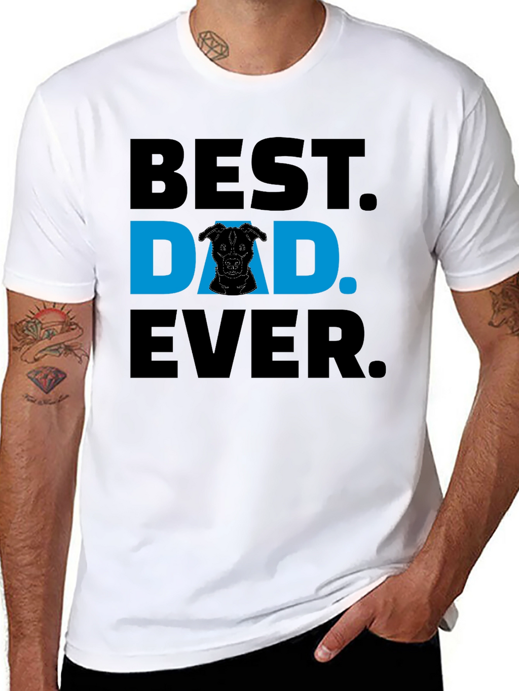 Best Dog Dad Ever T-Shirt - Black