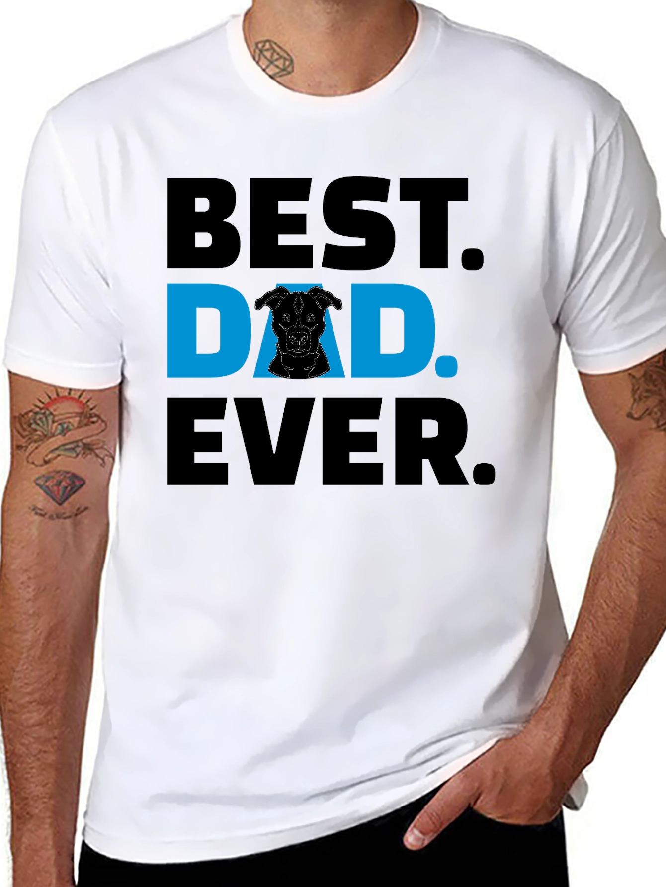 Best Dog Dad Ever T-Shirt - Black
