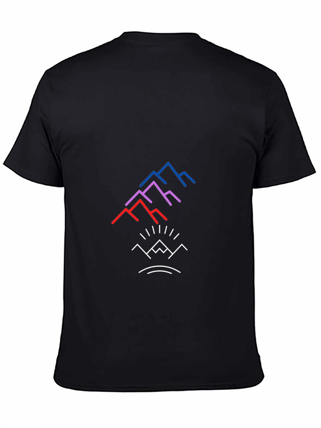 Modern Mountain Graphic Tee - Black