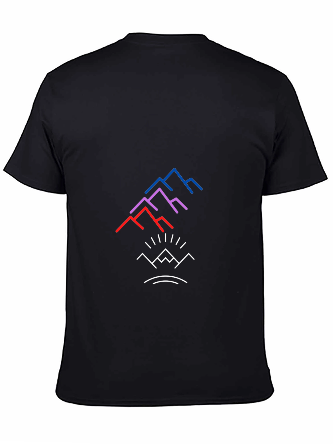 Modern Mountain Graphic Tee - Black