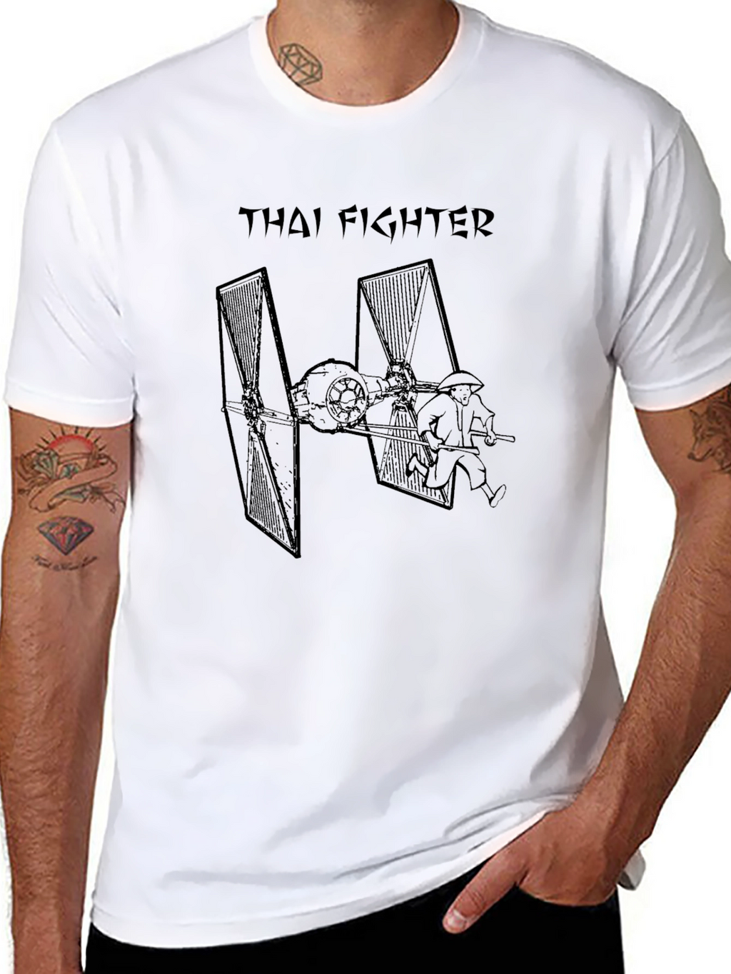 Thai Fighter Graphic Black T-Shirt