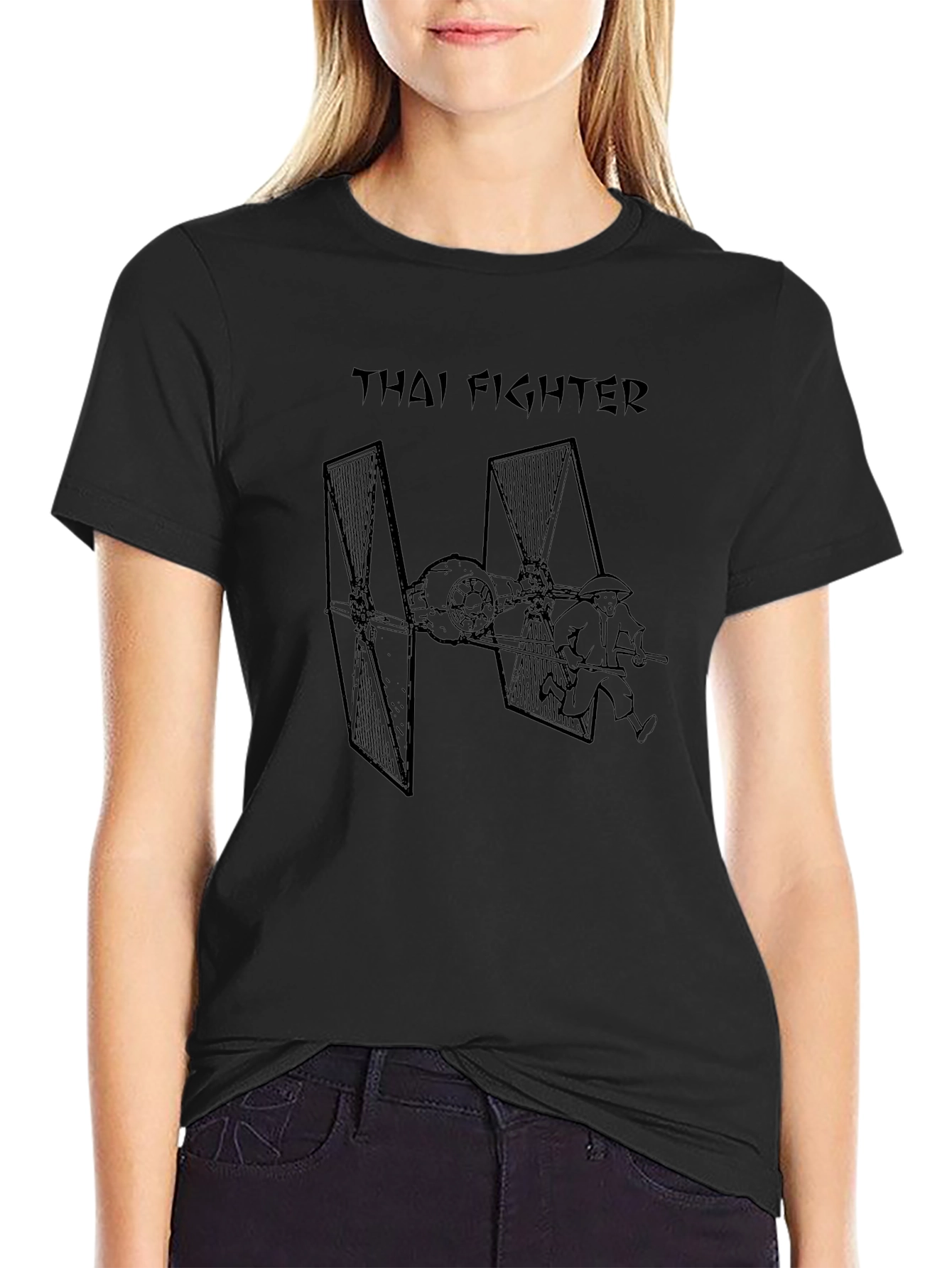 Thai Fighter Graphic Black T-Shirt