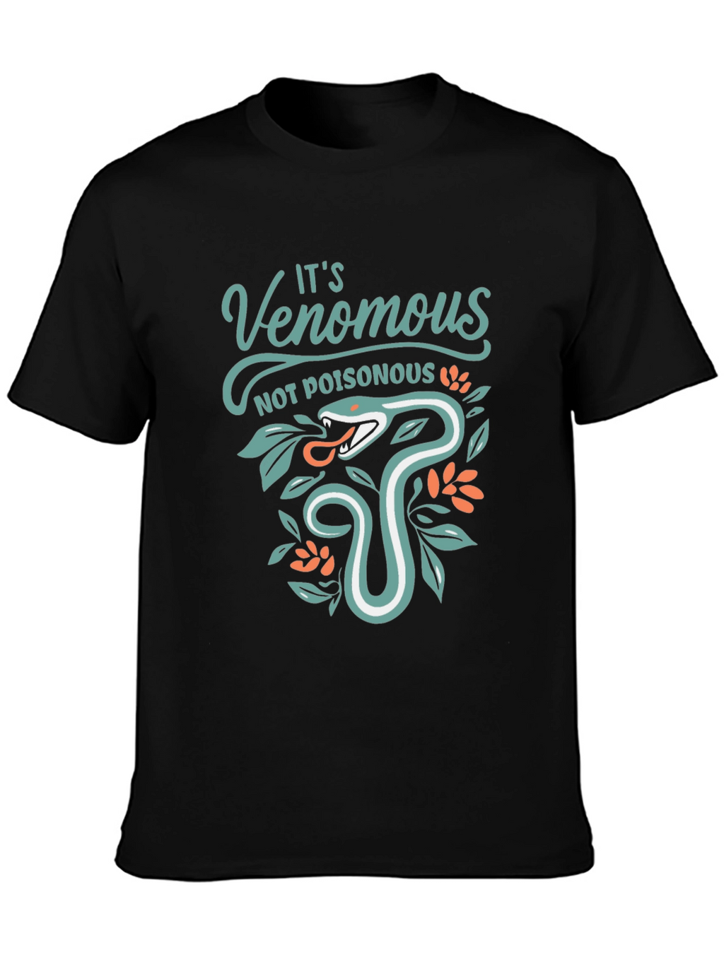 Venomous Snake Graphic Tee - Black