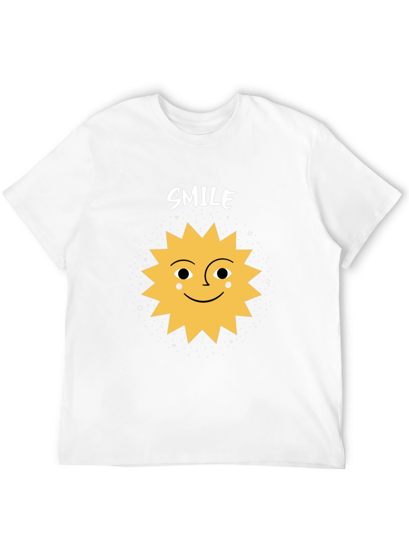 Smile Sun Graphic Tee - Black Cotton Blend Shirt
