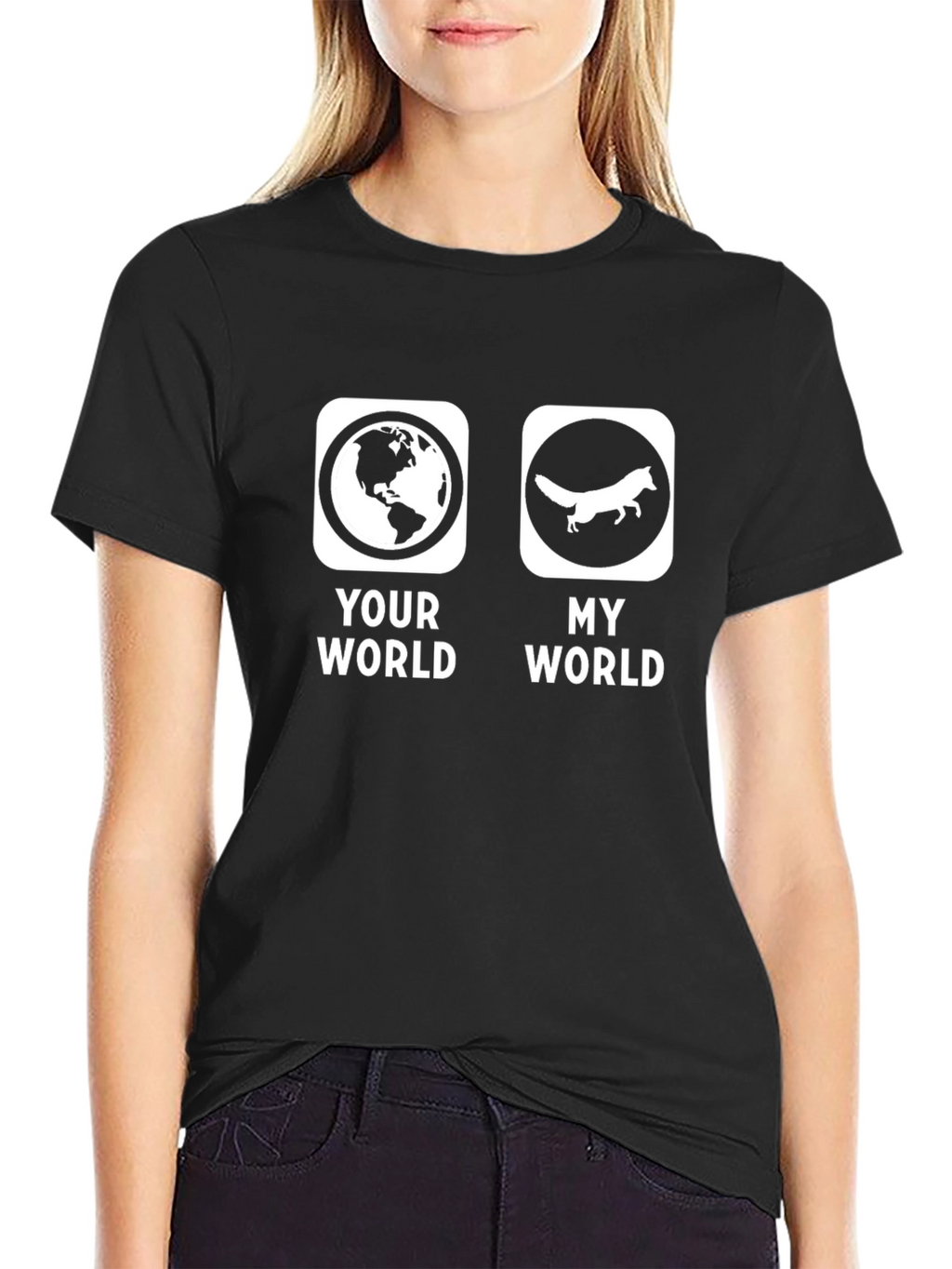 Your World My World Fox Graphic Tee