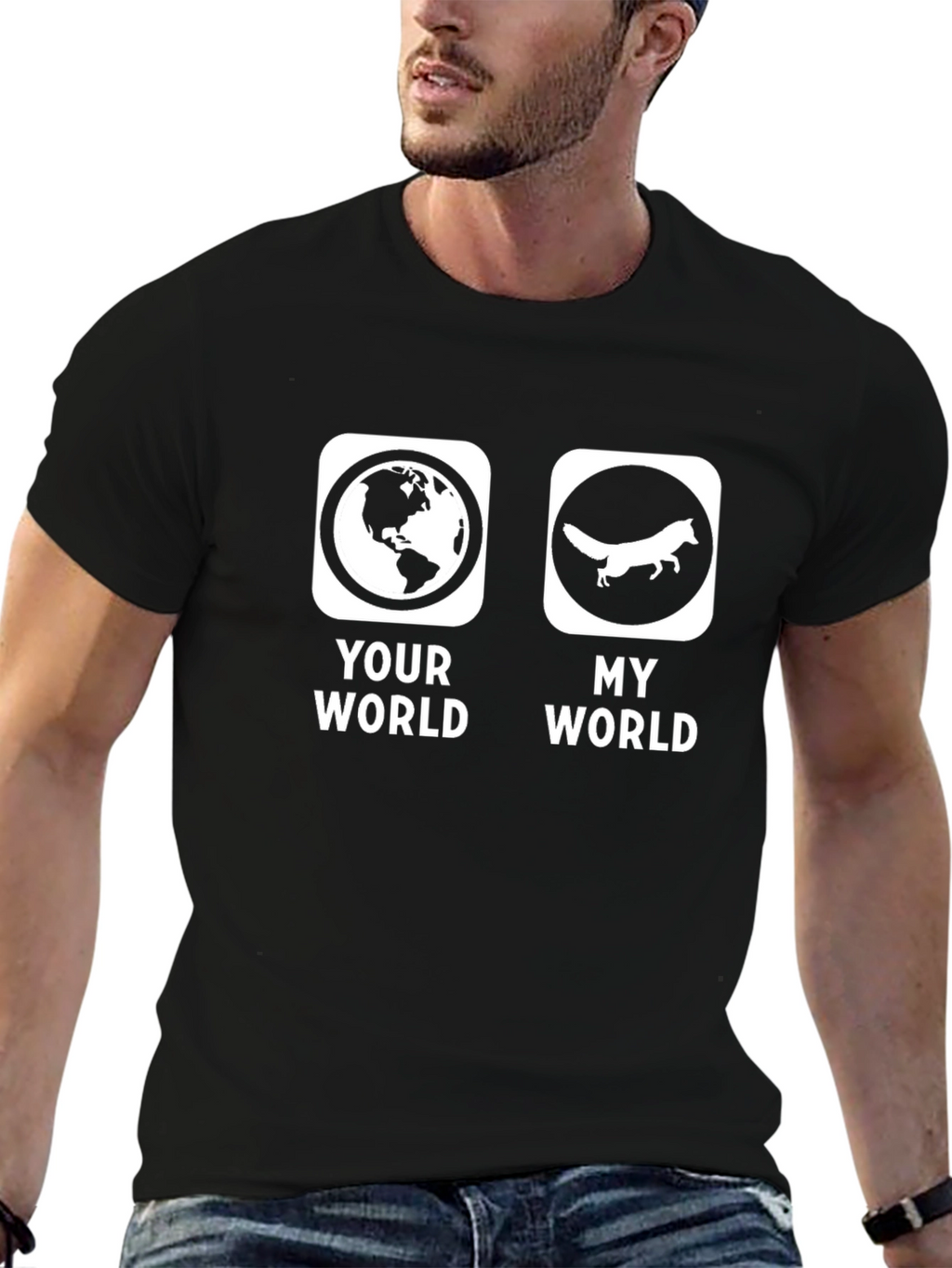 Your World My World Fox Graphic Tee
