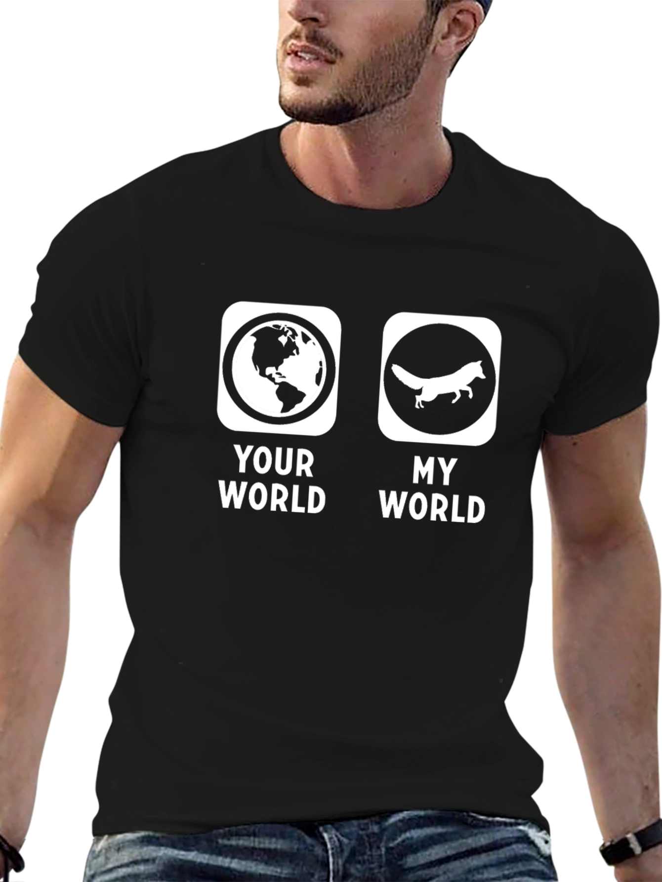 Your World My World Fox Graphic Tee