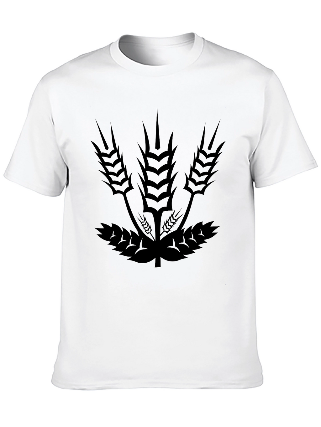 Black Wheat Graphic Tee - Casual Comfort