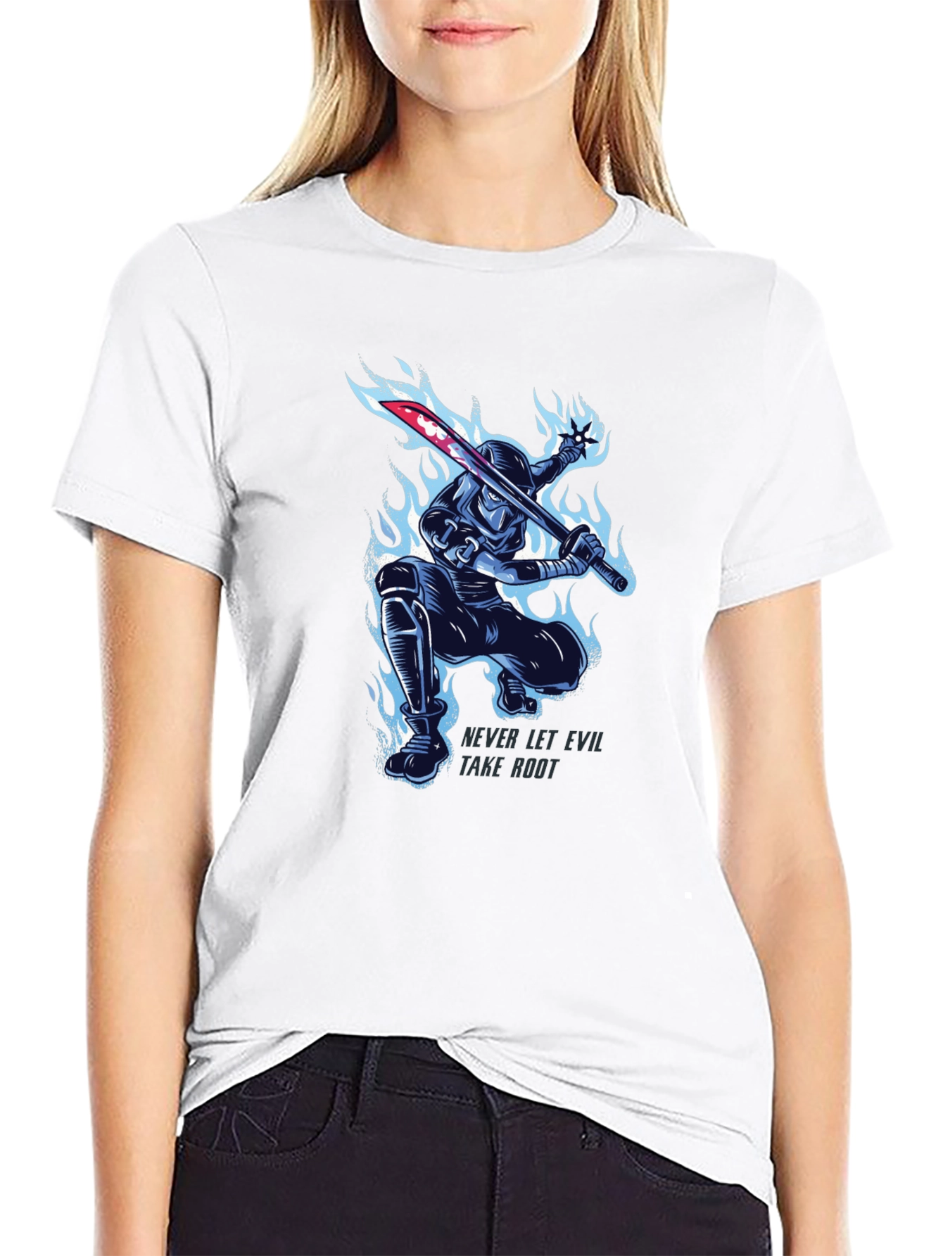 Ninja Warrior T-Shirt: Never Let Evil Take Root