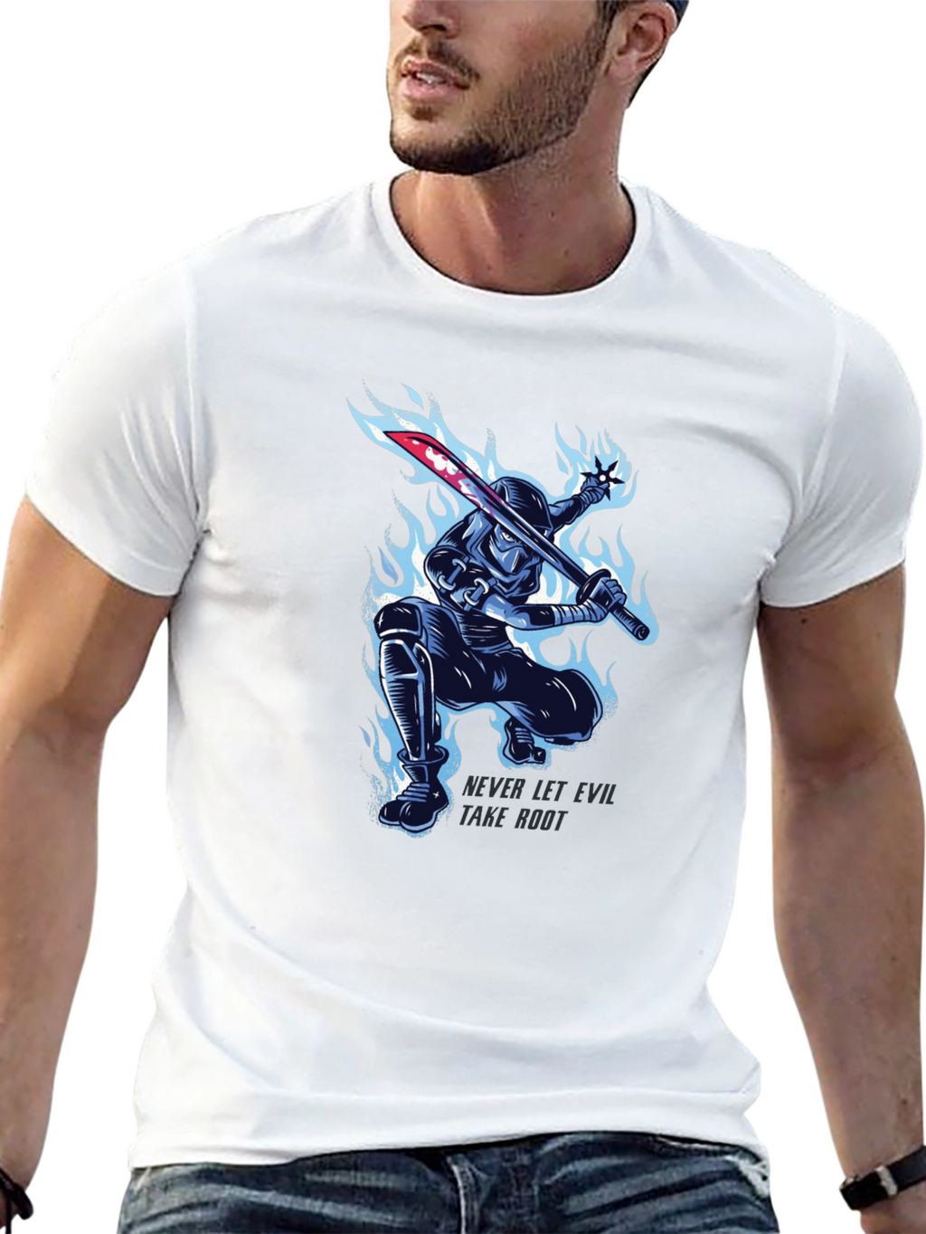 Ninja Warrior T-Shirt: Never Let Evil Take Root
