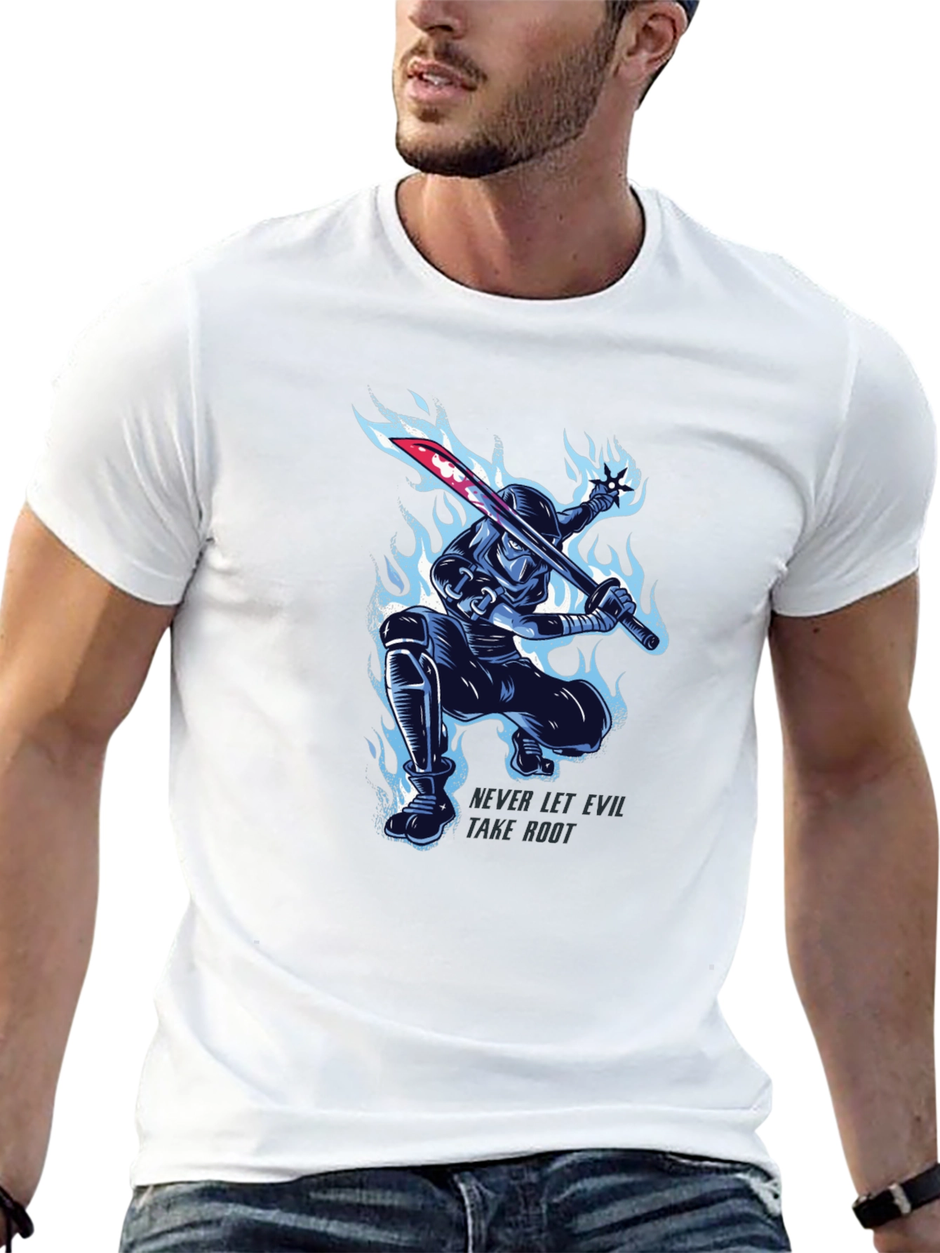 Ninja Warrior T-Shirt: Never Let Evil Take Root
