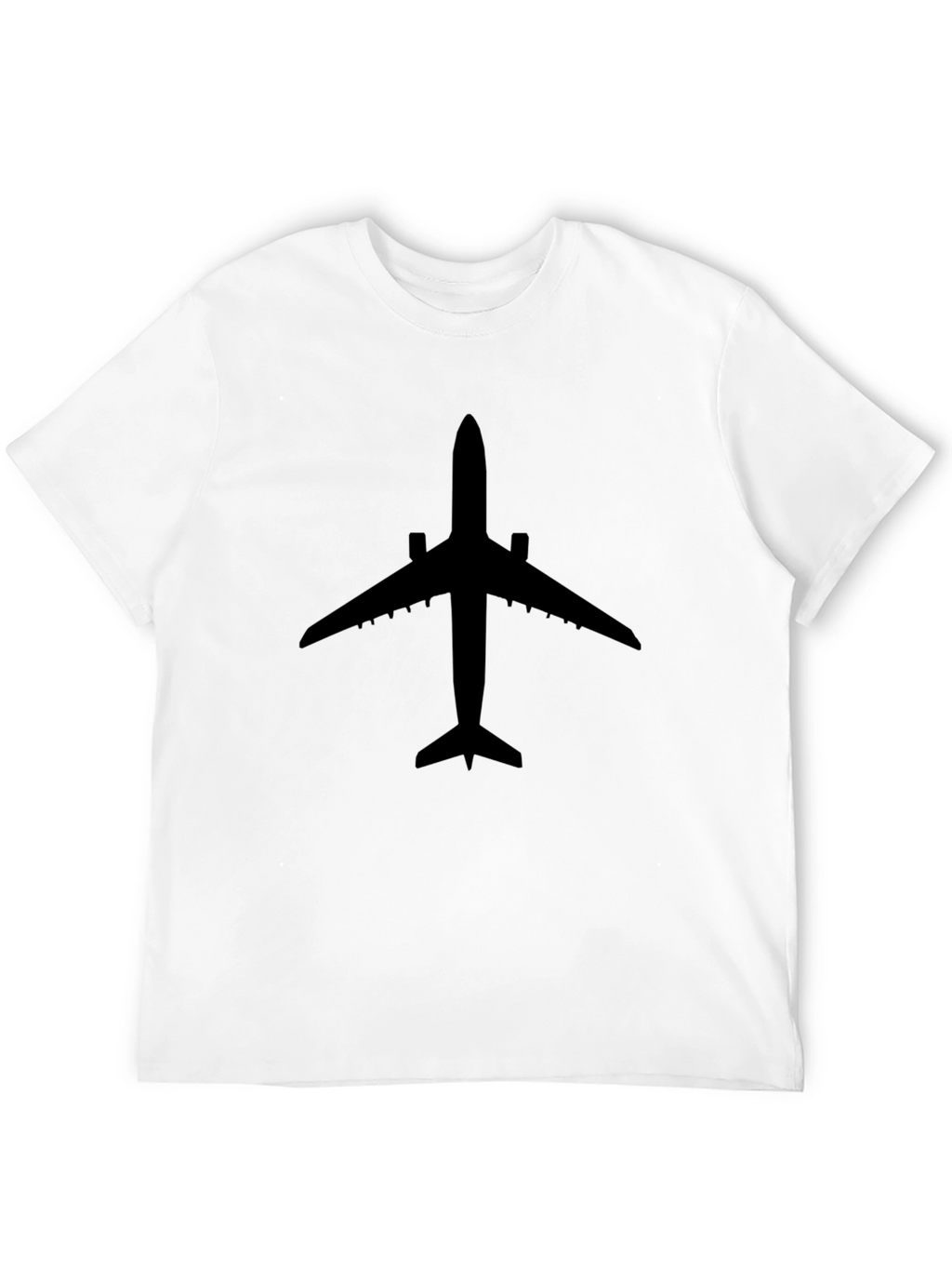Airplane Silhouette Black T-Shirt - Aviation Enthusiast Tee