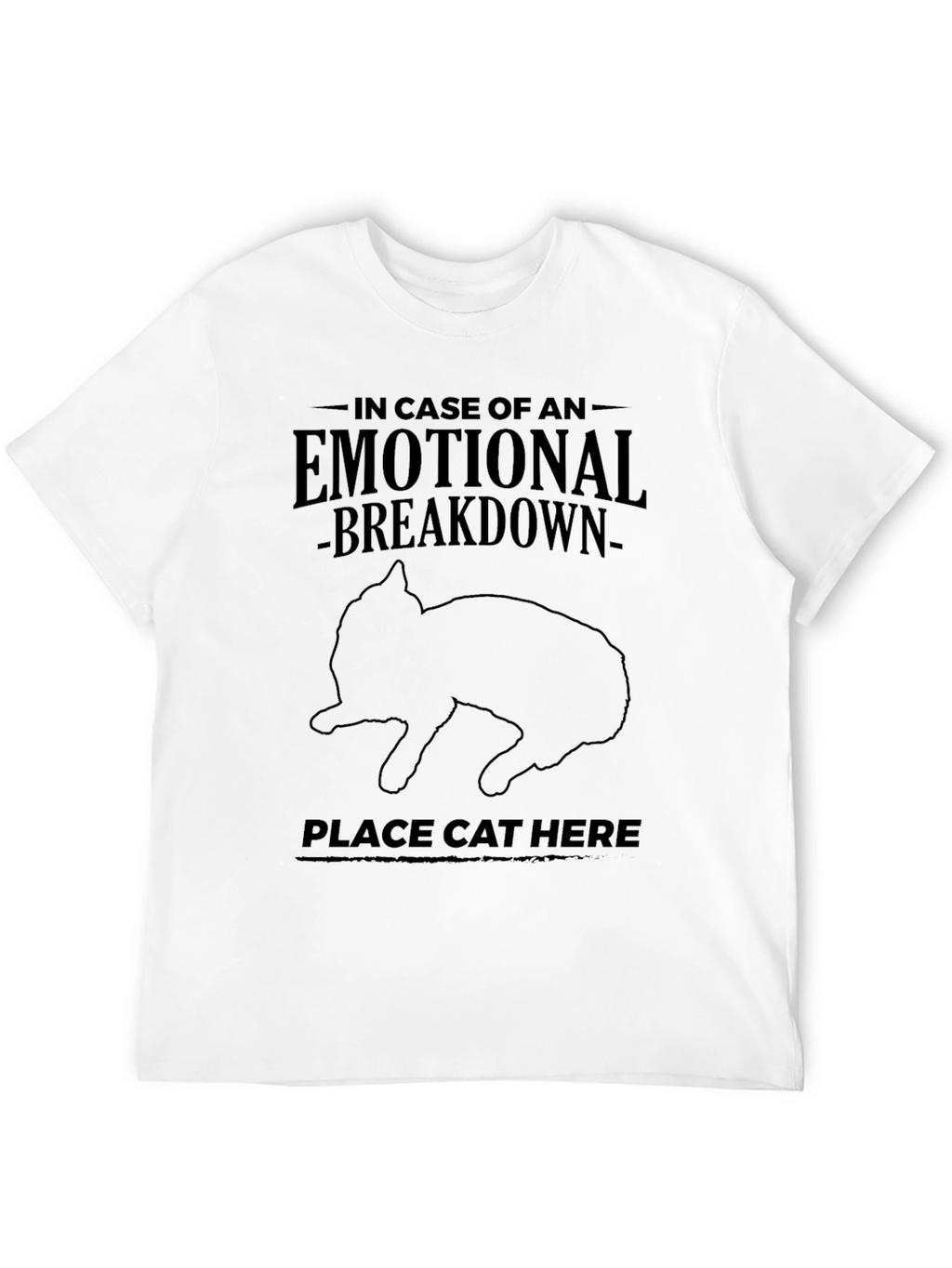 Emotional Breakdown Cat Graphic T-Shirt