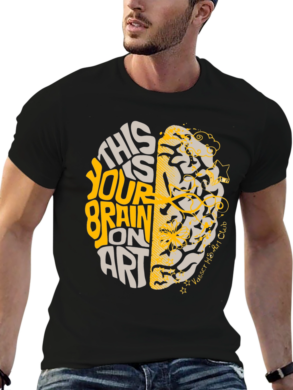 Brain On Art T-Shirt - Creative Design