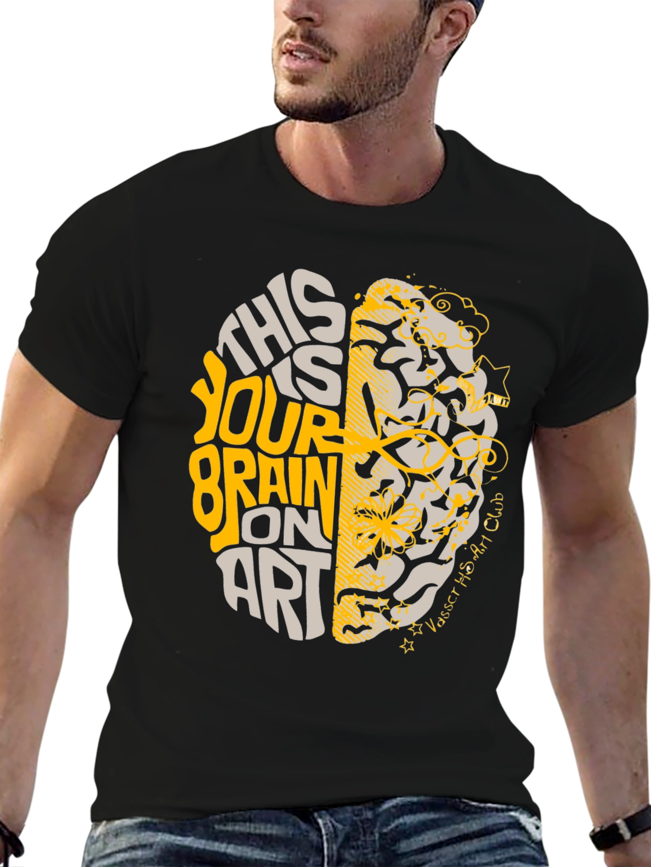 Brain On Art T-Shirt - Creative Design
